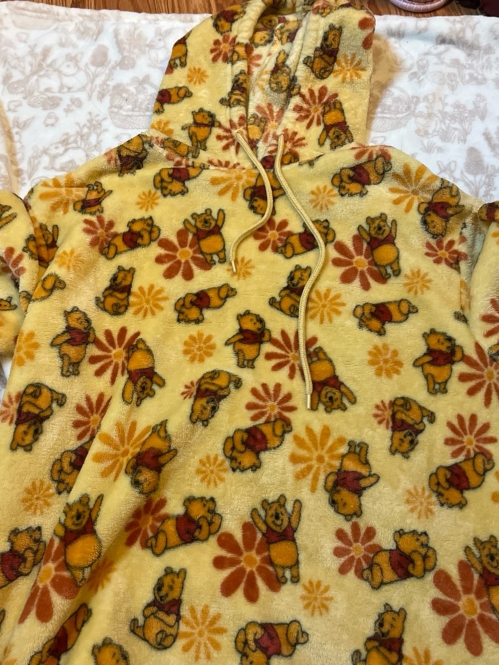Disney Yellow Winnie the Pooh Teddy Hoodie